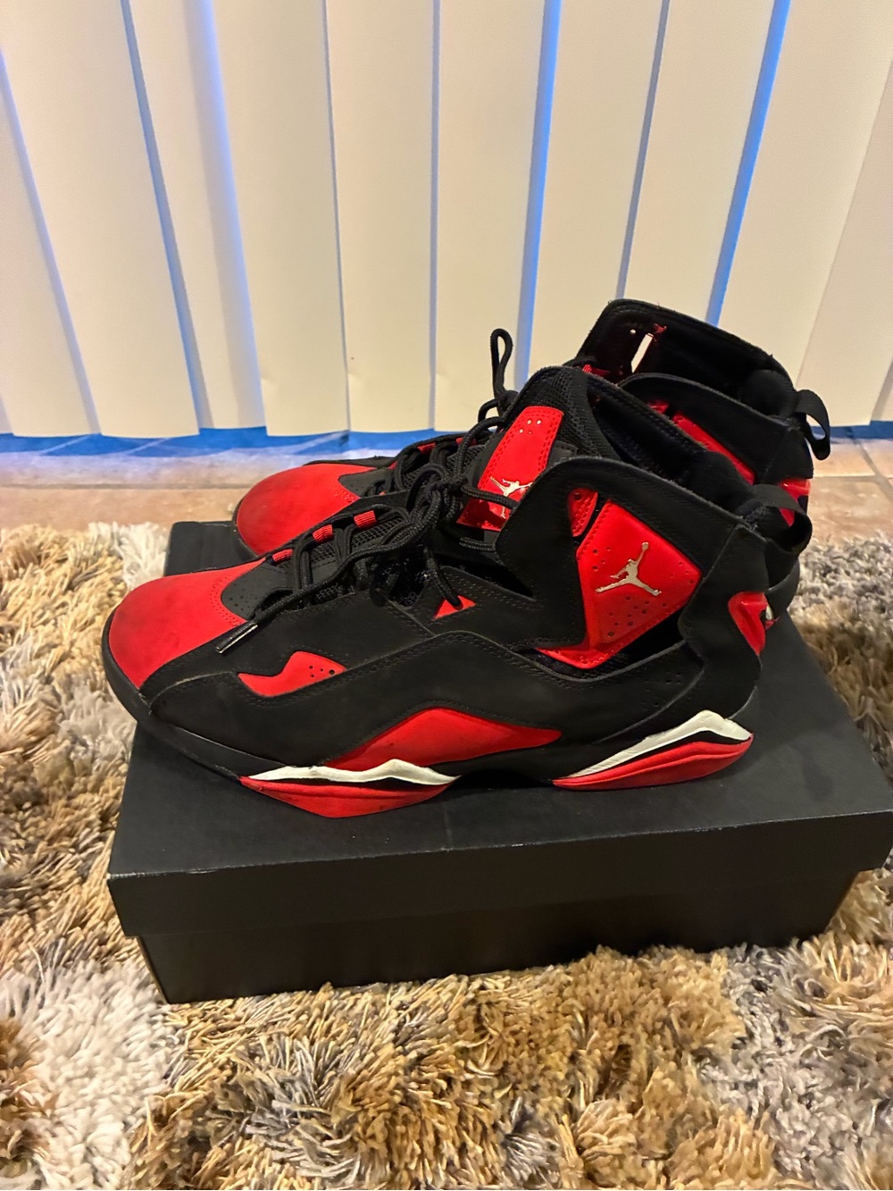 Jordan Men’s High-Top Sneakers - Black & Red
